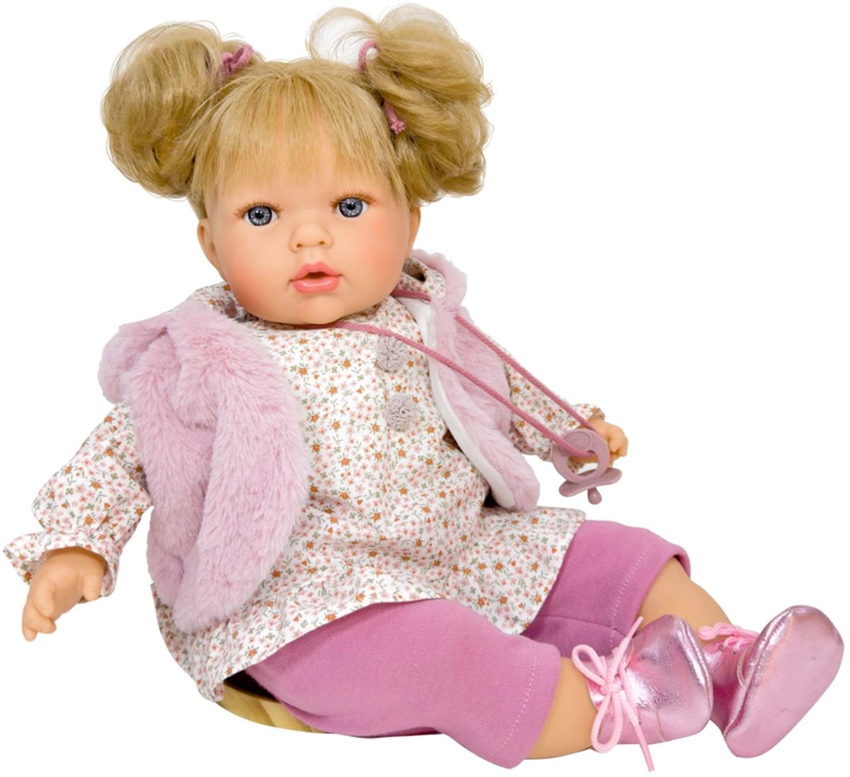 Nines d Onil Babypop Tita Mousseline Blond 45 cm